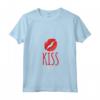 Donna Maglietta Donna Scritte Divertenti Kiss Se Ne Frega - T-Shirt con Collo a V per Compleanni - Ideale come Regalo Originale