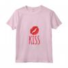 Donna Maglietta Donna Scritte Divertenti Kiss Se Ne Frega - T-Shirt con Collo a V per Compleanni - Ideale come Regalo Originale