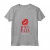 Donna Maglietta Donna Scritte Divertenti Kiss Se Ne Frega - T-Shirt con Collo a V per Compleanni - Ideale come Regalo Originale