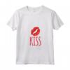 Donna Maglietta Donna Scritte Divertenti Kiss Se Ne Frega - T-Shirt con Collo a V per Compleanni - Ideale come Regalo Originale