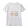 Donna Vintage 1983 38th Birthday 38 Years Old Men Women Retro Maglietta con Collo a V - Unique Gift Idea with 70's Style Design for Aunt Uncle Grandma - Funny Birthday Apparel
