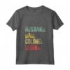 Donna Divertente - T-shirt Vintage Marito Papà Colonnello Leggenda Retrò con Collo a V - Fantastico Regalo