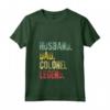 Donna Divertente - T-shirt Vintage Marito Papà Colonnello Leggenda Retrò con Collo a V - Fantastico Regalo