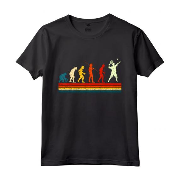 Divertente Tennista Vintage - Evoluzione Padel Tennis Regalo Maglietta per Uomini, Donne e Bambini - Ideale per Amanti del Tennis