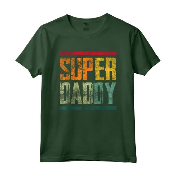 Super Daddy Festa del Papà - Maglietta Compleanno Regalo per Papà - Design Vintage Retro Anni '60 '70 '80