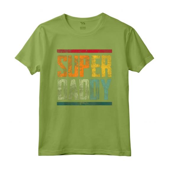 Super Daddy Festa del Papà - Maglietta Compleanno Regalo per Papà - Design Vintage Retro Anni '60 '70 '80