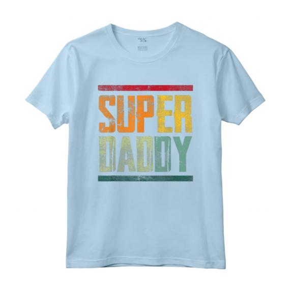 Super Daddy Festa del Papà - Maglietta Compleanno Regalo per Papà - Design Vintage Retro Anni '60 '70 '80