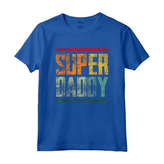 Super Daddy Festa del Papà - Maglietta Compleanno Regalo per Papà - Design Vintage Retro Anni '60 '70 '80