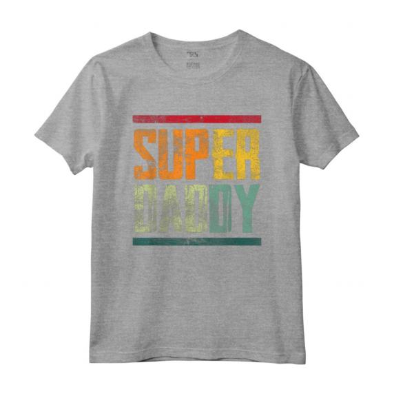 Super Daddy Festa del Papà - Maglietta Compleanno Regalo per Papà - Design Vintage Retro Anni '60 '70 '80