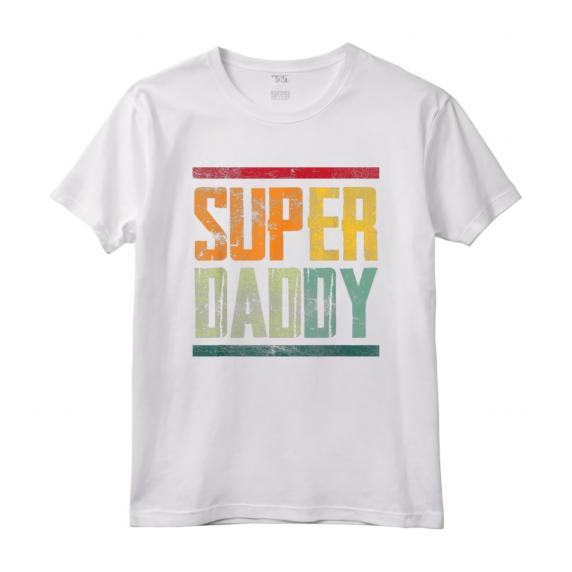 Super Daddy Festa del Papà - Maglietta Compleanno Regalo per Papà - Design Vintage Retro Anni '60 '70 '80