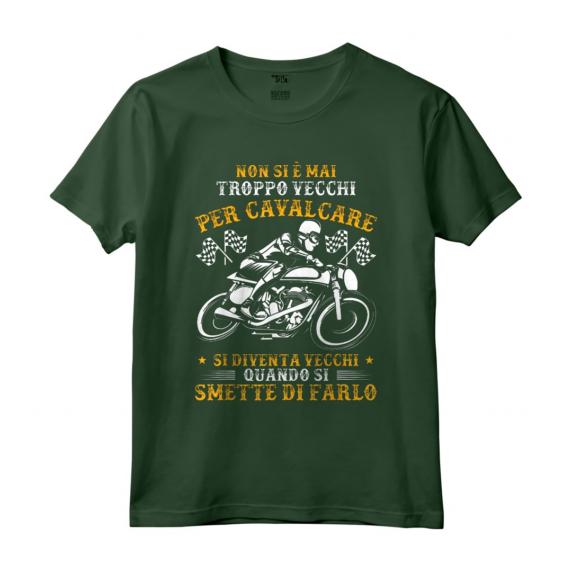Motociclista Vecchi Per Cavalcare - Divertente Maglietta con Design Unico - Regalo Originale per Appassionati di Moto