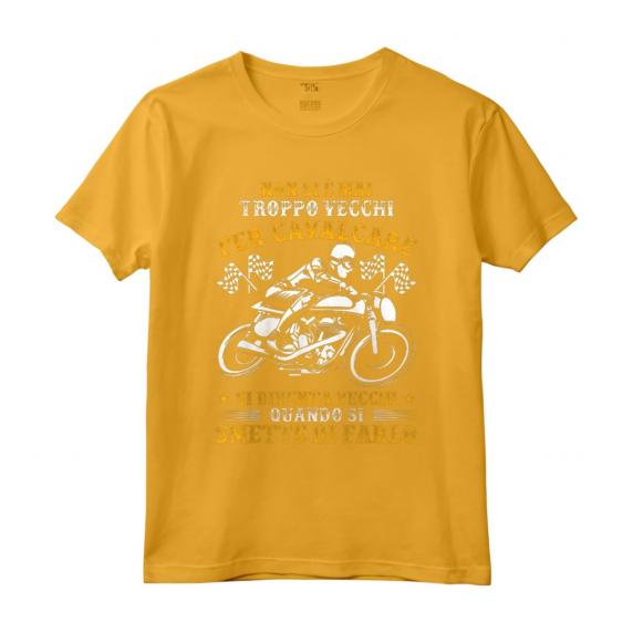 Motociclista Vecchi Per Cavalcare - Divertente Maglietta con Design Unico - Regalo Originale per Appassionati di Moto