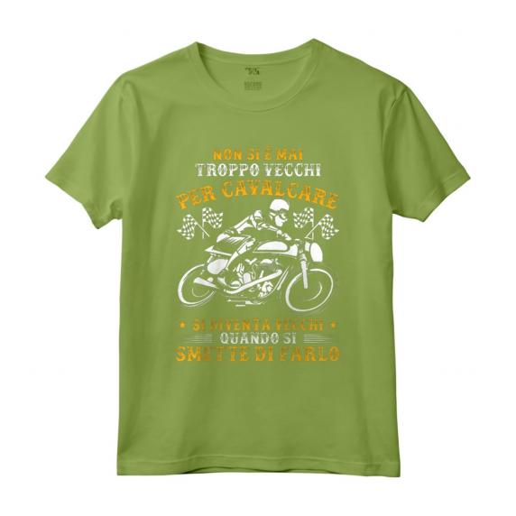 Motociclista Vecchi Per Cavalcare - Divertente Maglietta con Design Unico - Regalo Originale per Appassionati di Moto