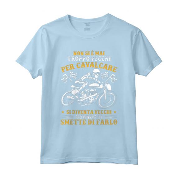 Motociclista Vecchi Per Cavalcare - Divertente Maglietta con Design Unico - Regalo Originale per Appassionati di Moto