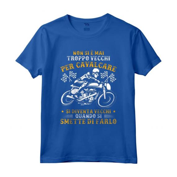 Motociclista Vecchi Per Cavalcare - Divertente Maglietta con Design Unico - Regalo Originale per Appassionati di Moto