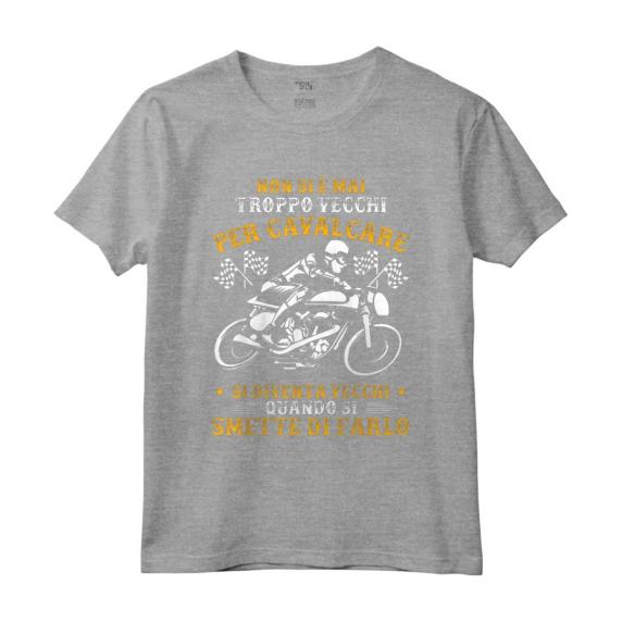 Motociclista Vecchi Per Cavalcare - Divertente Maglietta con Design Unico - Regalo Originale per Appassionati di Moto