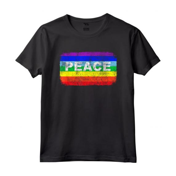 Pace Simbolo Bandiera Colori no Guerra Arcobaleno - Peace War Maglietta Vintage - Ideale come Regalo per Compleanno o Feste