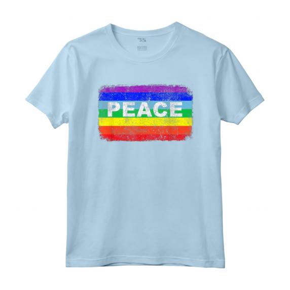 Pace Simbolo Bandiera Colori no Guerra Arcobaleno - Peace War Maglietta Vintage - Ideale come Regalo per Compleanno o Feste