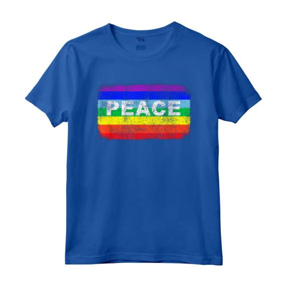 Pace Simbolo Bandiera Colori no Guerra Arcobaleno - Peace War Maglietta Vintage - Ideale come Regalo per Compleanno o Feste