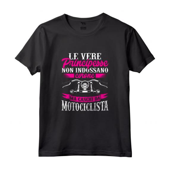 Divertente Vere Principesse Indossano Caschi Da Motociclista - Maglietta da Motociclista per Donne - Regalo Perfetto per Appassionati di Moto