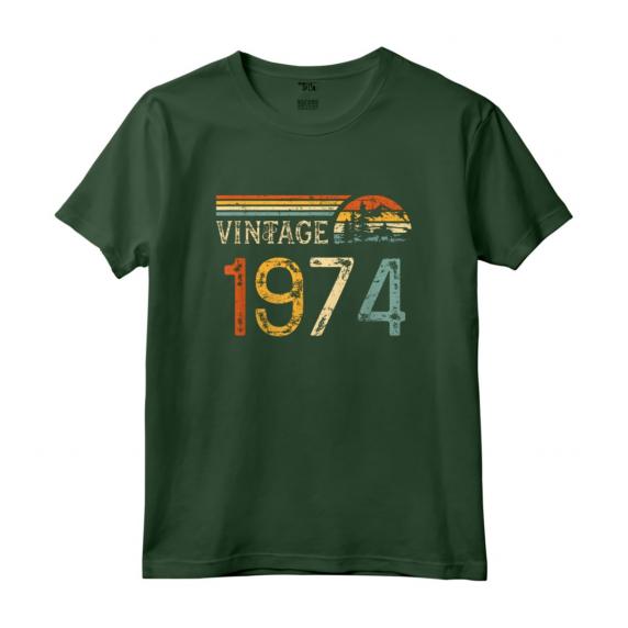 Vintage 1974 Compleanno Uomo - Maglietta Regalo Anno 1974 - Idea Originale per Papà e Mamma Nati nel 1974