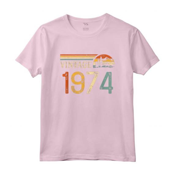 Vintage 1974 Compleanno Uomo - Maglietta Regalo Anno 1974 - Idea Originale per Papà e Mamma Nati nel 1974