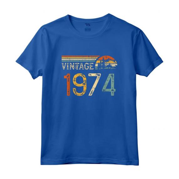 Vintage 1974 Compleanno Uomo - Maglietta Regalo Anno 1974 - Idea Originale per Papà e Mamma Nati nel 1974