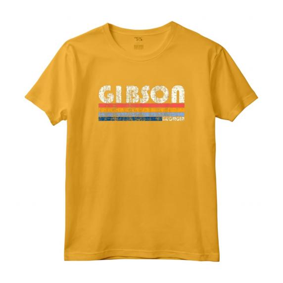 Gibson Stile Vintage Anni '70 Anni '80 - Maglietta GA con Design Retrò per un Look Classico - Perfetto per gli Amanti della Georgia e gli Appassionati di Gibson