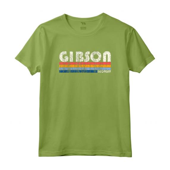 Gibson Stile Vintage Anni '70 Anni '80 - Maglietta GA con Design Retrò per un Look Classico - Perfetto per gli Amanti della Georgia e gli Appassionati di Gibson