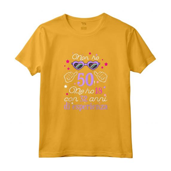 Donna 50 Compleanno Donna Divertente Regalo Vintage Anni 50 Maglietta - Non ho 50 ne ho 18 con 32 anni di esperienza - Ideale per Madre, Mamma, Zia, Sorella e Moglie