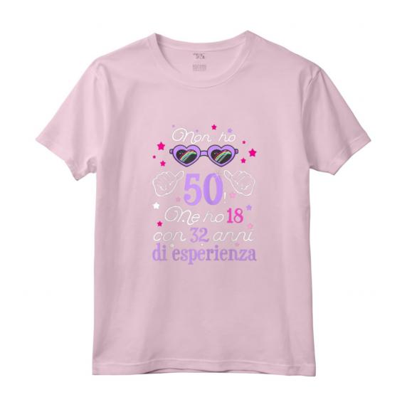 Donna 50 Compleanno Donna Divertente Regalo Vintage Anni 50 Maglietta - Non ho 50 ne ho 18 con 32 anni di esperienza - Ideale per Madre, Mamma, Zia, Sorella e Moglie