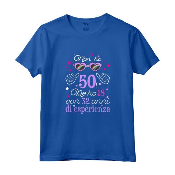 Donna 50 Compleanno Donna Divertente Regalo Vintage Anni 50 Maglietta - Non ho 50 ne ho 18 con 32 anni di esperienza - Ideale per Madre, Mamma, Zia, Sorella e Moglie