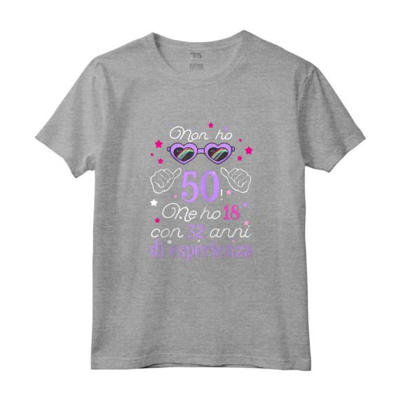Donna 50 Compleanno Donna Divertente Regalo Vintage Anni 50 Maglietta - Non ho 50 ne ho 18 con 32 anni di esperienza - Ideale per Madre, Mamma, Zia, Sorella e Moglie