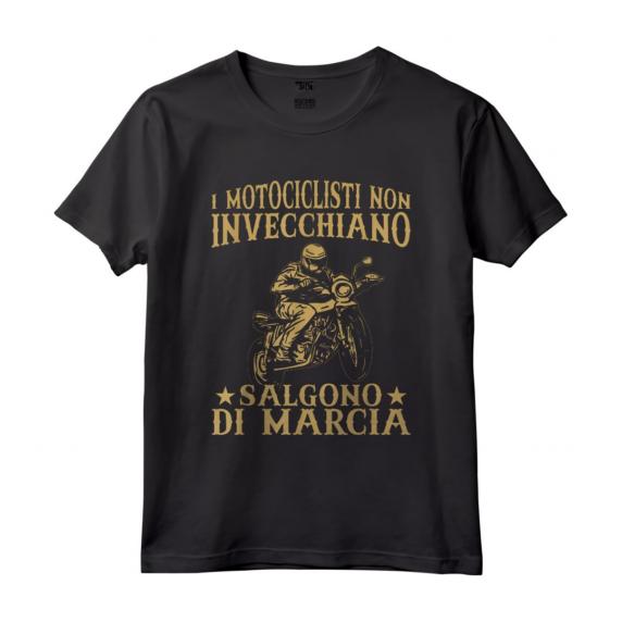 Motociclista Non Invecchiano - Salgono Di Marcia Moto Maglietta - Idea Regalo per Amanti delle Moto