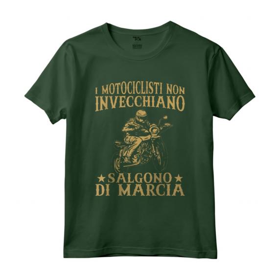 Motociclista Non Invecchiano - Salgono Di Marcia Moto Maglietta - Idea Regalo per Amanti delle Moto