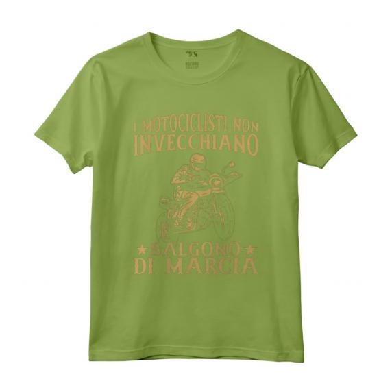 Motociclista Non Invecchiano - Salgono Di Marcia Moto Maglietta - Idea Regalo per Amanti delle Moto
