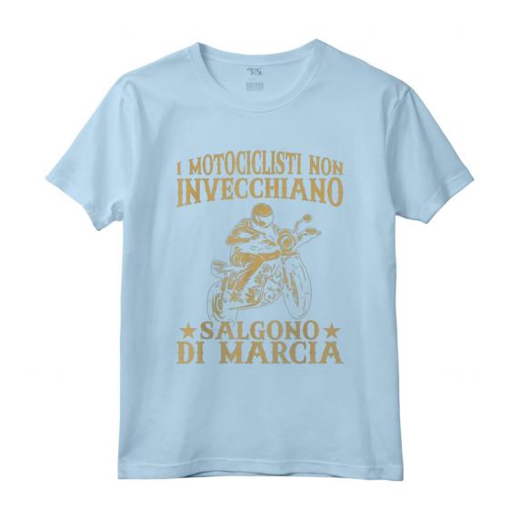 Motociclista Non Invecchiano - Salgono Di Marcia Moto Maglietta - Idea Regalo per Amanti delle Moto