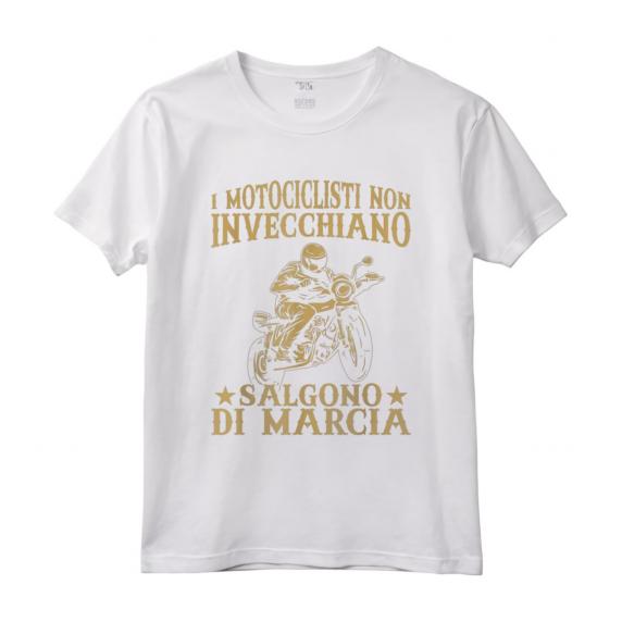 Motociclista Non Invecchiano - Salgono Di Marcia Moto Maglietta - Idea Regalo per Amanti delle Moto
