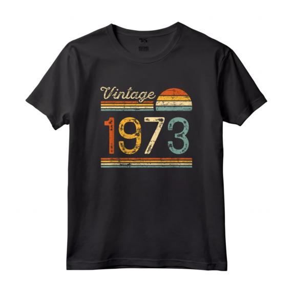 Vintage 1973 Compleanno Uomo Donna - Maglietta Annata 1973 Leggera e Taglio Classico - Regalo Ideale per Papà e Mamma Nati nel 1973