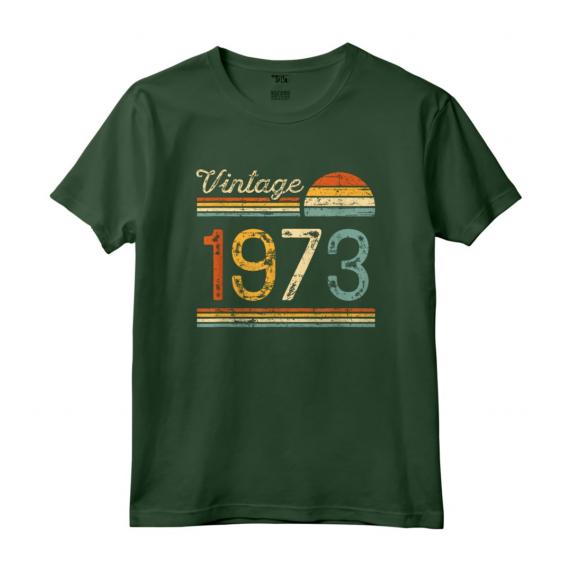 Vintage 1973 Compleanno Uomo Donna - Maglietta Annata 1973 Leggera e Taglio Classico - Regalo Ideale per Papà e Mamma Nati nel 1973