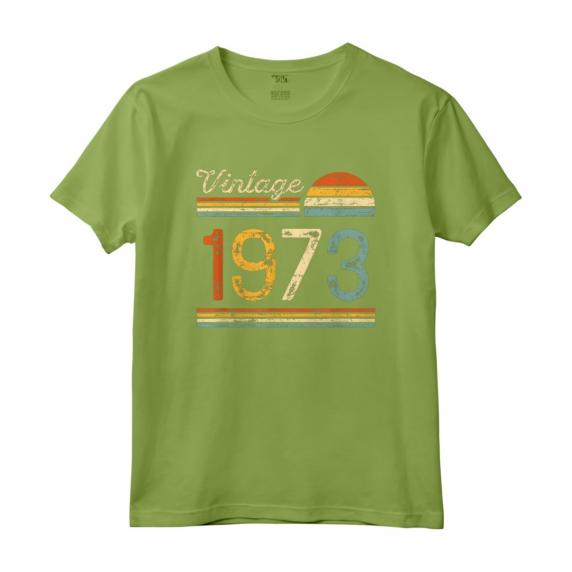 Vintage 1973 Compleanno Uomo Donna - Maglietta Annata 1973 Leggera e Taglio Classico - Regalo Ideale per Papà e Mamma Nati nel 1973