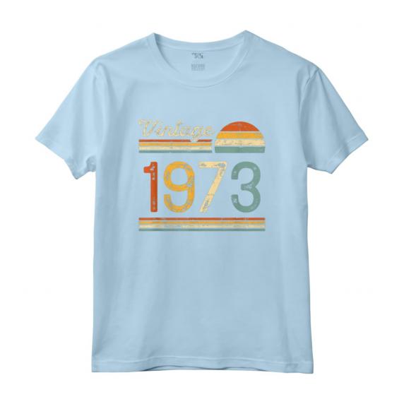 Vintage 1973 Compleanno Uomo Donna - Maglietta Annata 1973 Leggera e Taglio Classico - Regalo Ideale per Papà e Mamma Nati nel 1973