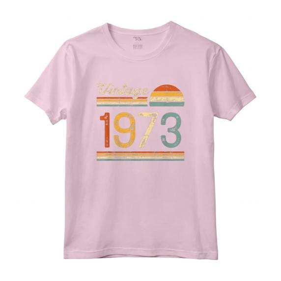 Vintage 1973 Compleanno Uomo Donna - Maglietta Annata 1973 Leggera e Taglio Classico - Regalo Ideale per Papà e Mamma Nati nel 1973