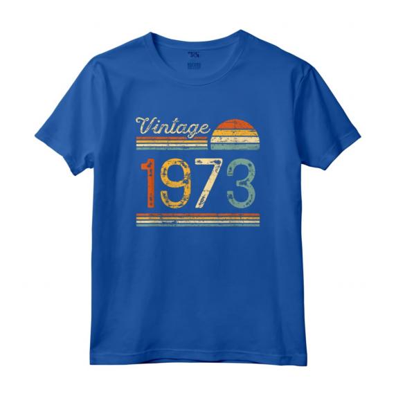 Vintage 1973 Compleanno Uomo Donna - Maglietta Annata 1973 Leggera e Taglio Classico - Regalo Ideale per Papà e Mamma Nati nel 1973