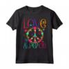Fiore Potere Hippie Costume Love Pace anni '60 '70 Retrò Maglietta - Costume per Carnevale Retro con Motivi Flower Power Love Peace