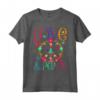 Fiore Potere Hippie Costume Love Pace anni '60 '70 Retrò Maglietta - Costume per Carnevale Retro con Motivi Flower Power Love Peace