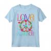 Fiore Potere Hippie Costume Love Pace anni '60 '70 Retrò Maglietta - Costume per Carnevale Retro con Motivi Flower Power Love Peace