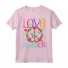 Fiore Potere Hippie Costume Love Pace anni '60 '70 Retrò Maglietta - Costume per Carnevale Retro con Motivi Flower Power Love Peace