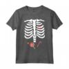 Halloween Skeleton Bambini Scheletro Ragazzi Ragazze Costume Maglietta - Ideale per dolcetto o scherzetto e le feste di Halloween per bambini