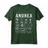 Andrea Vorname - Maglietta Regalo Umoristica in Lingua Inglese - Perfetta per Natale o Compleanno - Ideale per Colleghi, Moglie o Sorella